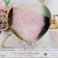 Incredible Large 14cm Angel Aura Agate Carved Heart On Stand