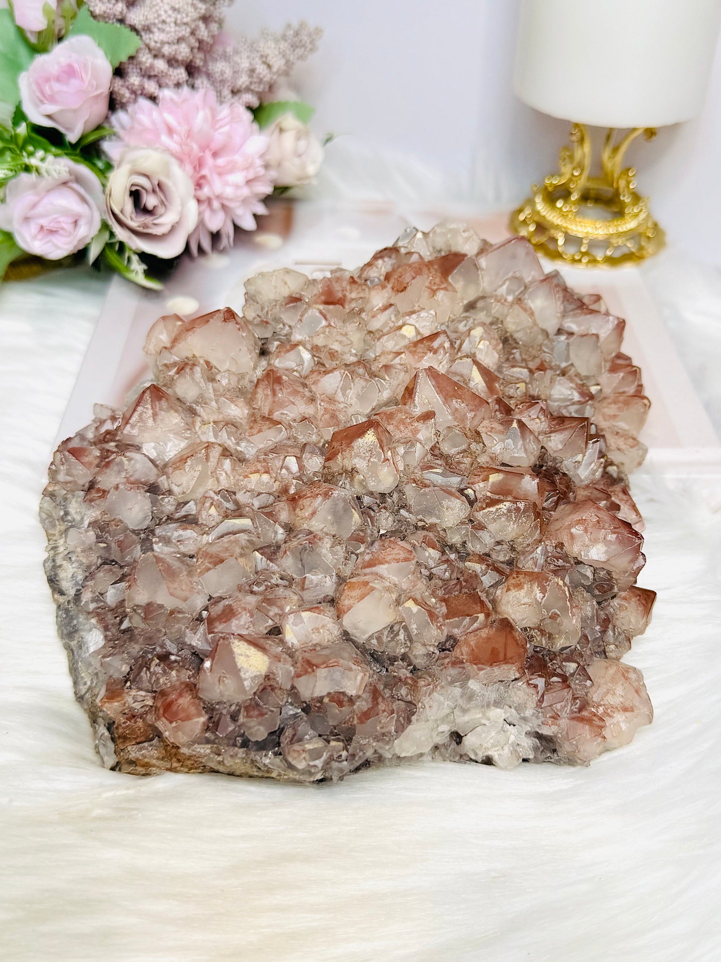 Huge Natural Pink Lithium Cluster From Minas Gerais Brazil 1.77KG 16cm