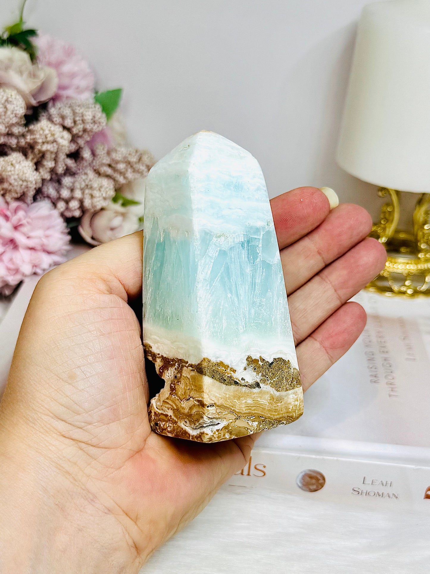 Caribbean Calcite Chunky Tower | Obelisk 9.5cm 280g