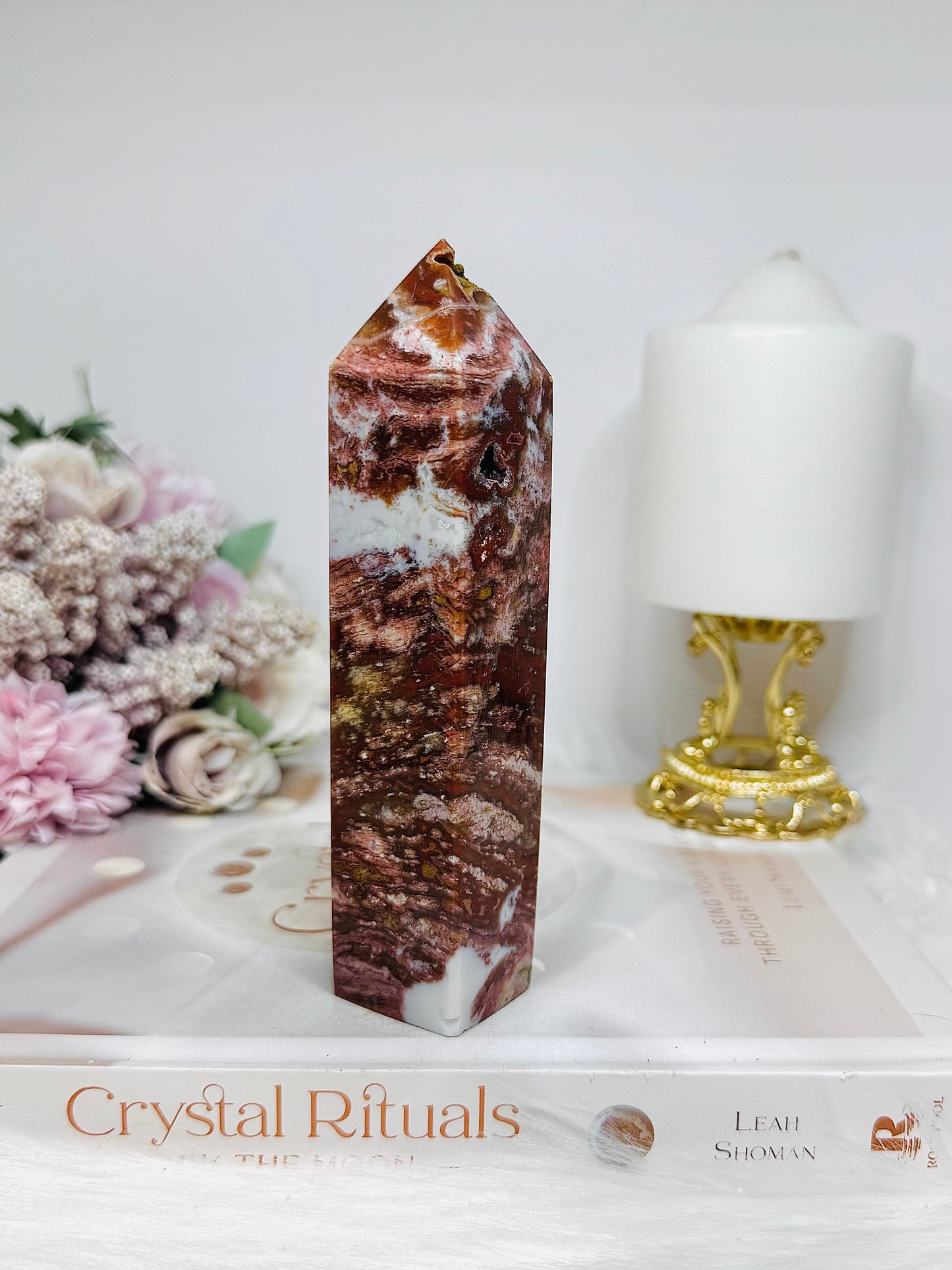 Druzy Ocean Jasper Tower 14cm