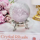 Graceful & Elegant ~ Spectacular 372Gram Druzy Pink Amethyst Sphere on Silver Stand From Brazil