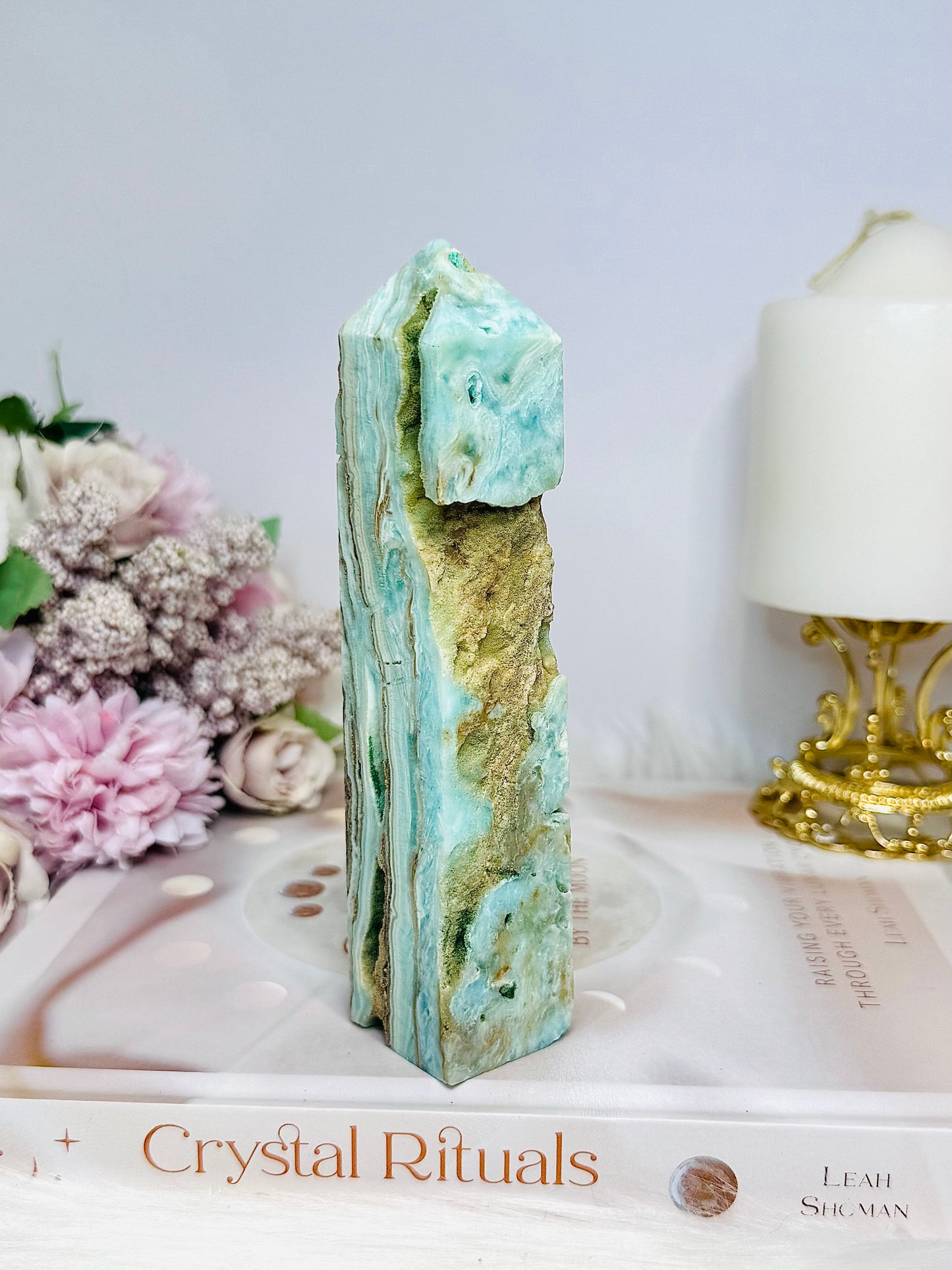 Large Druzy Hemimorphite Tower 14cm