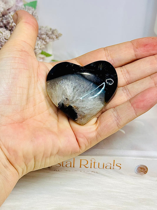 Black Agate Heart