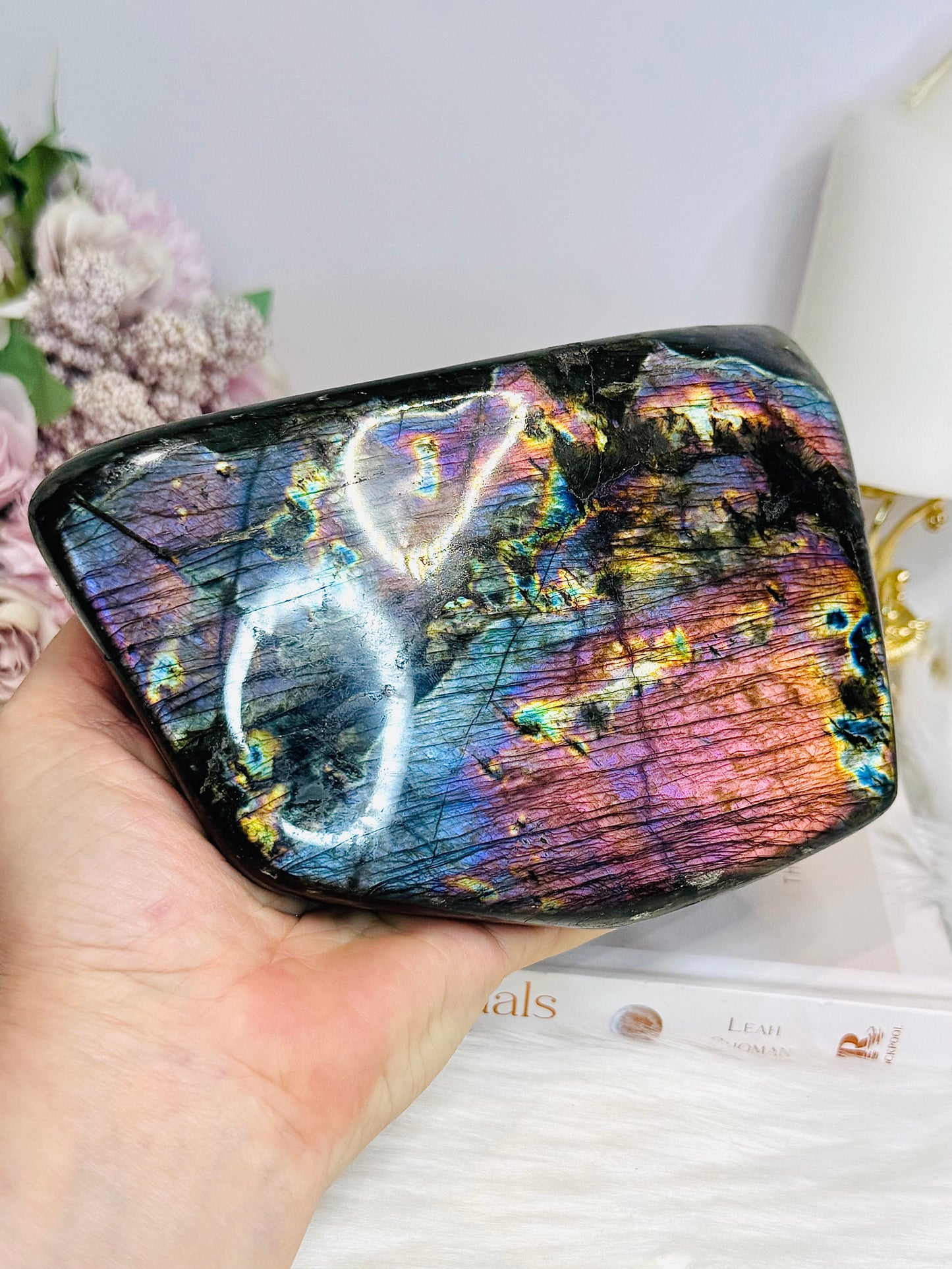 Huge High Grade Spectrolite (Labradorite) Freeform Exclusively From Finland 15cm 1.38KG