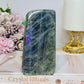 Purple Flash Labradorite Freeform 12cm 835g (flash looks blue in pics but is purple)