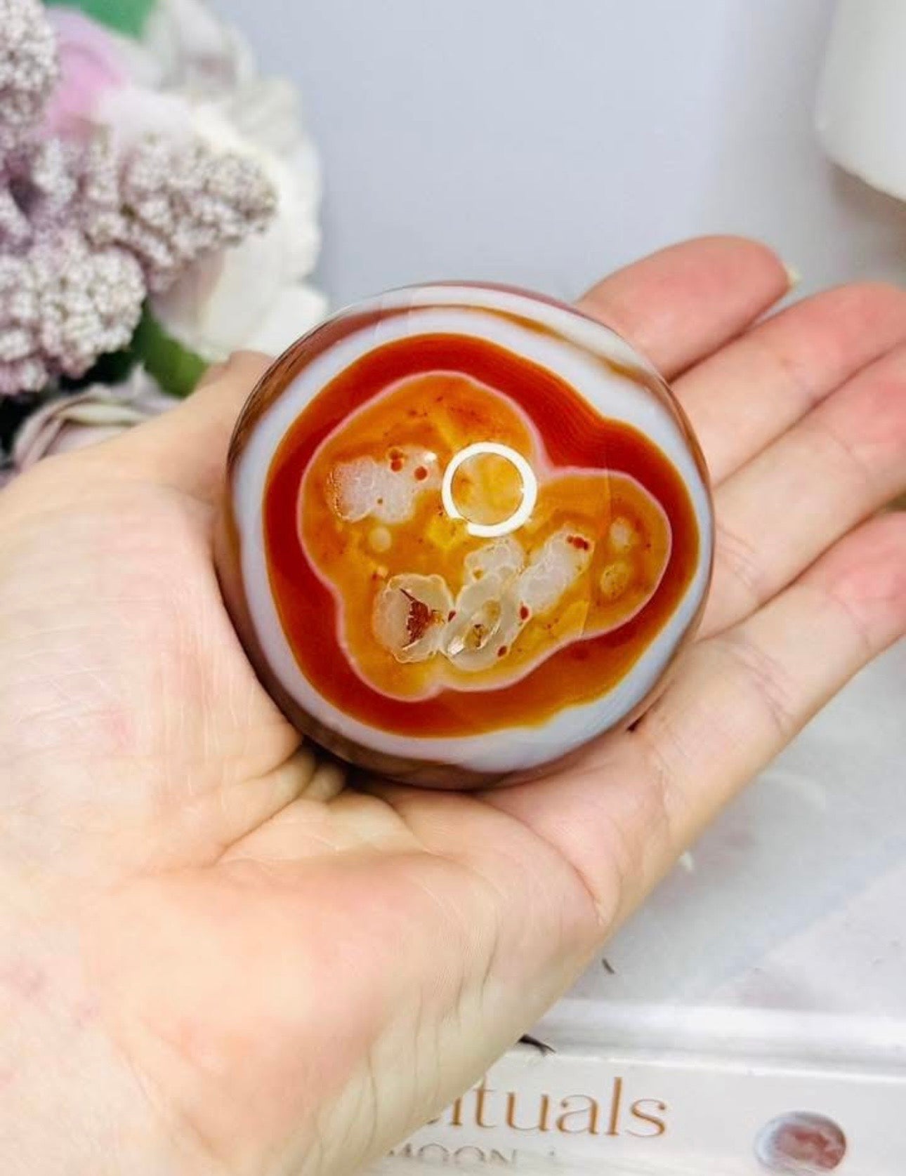 Sardonyx Sphere with Imperfections ~ Reduced