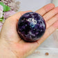 Large Lepidolite | Purple Mica Sphere on Stand 321g