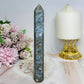 Blue Moss Agate Druzy Tower 16.5cm