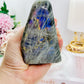 Beautiful Polished Natural Labradorite Freeform 11cm 381grams