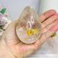 Large Clear Quartz With Golden Healer Inclusions Egg On Stand 7cm 318g