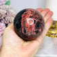 Large Rhodonite Sphere on Stand 626g