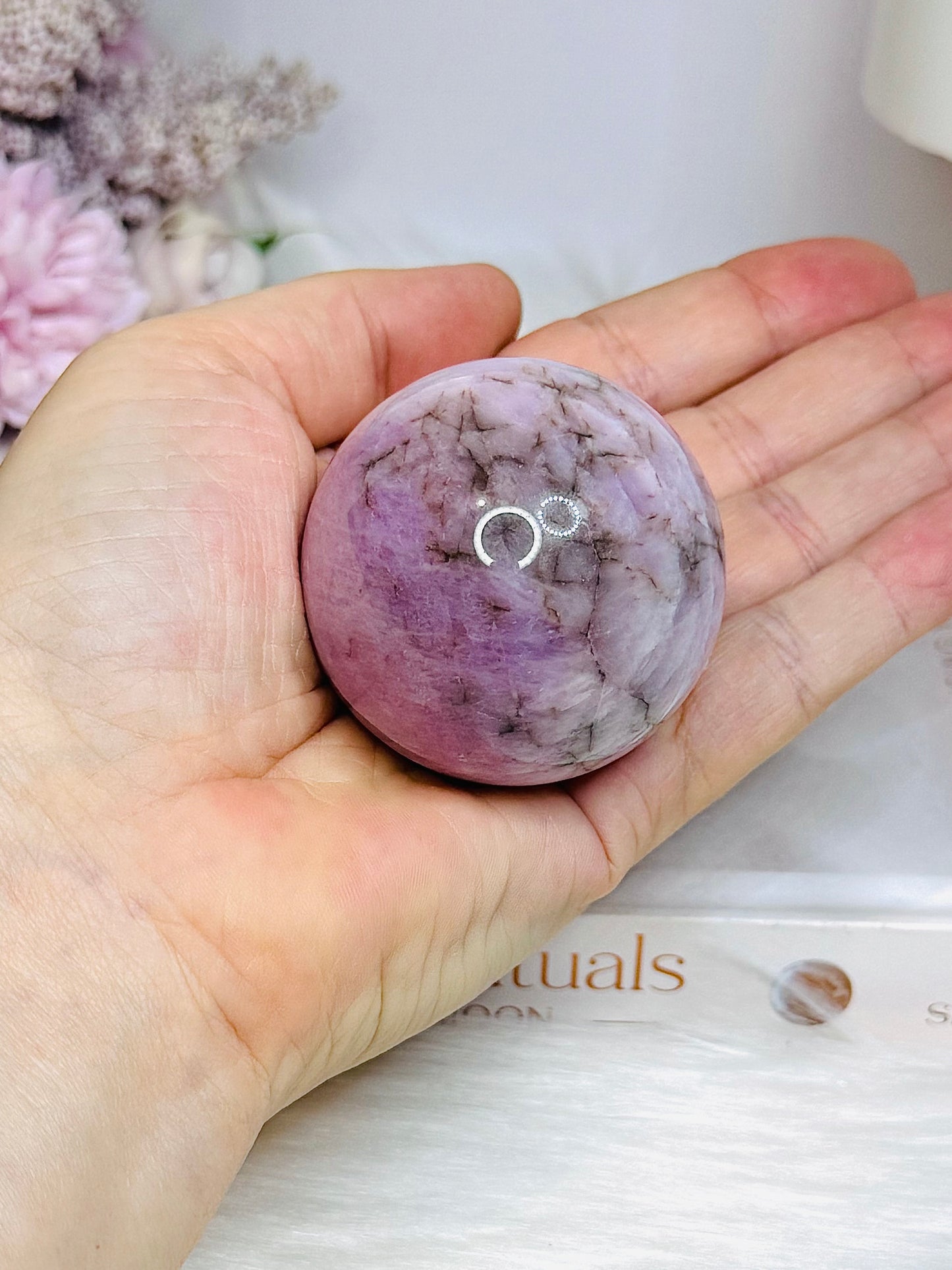 Kunzite Sphere On Stand 202g