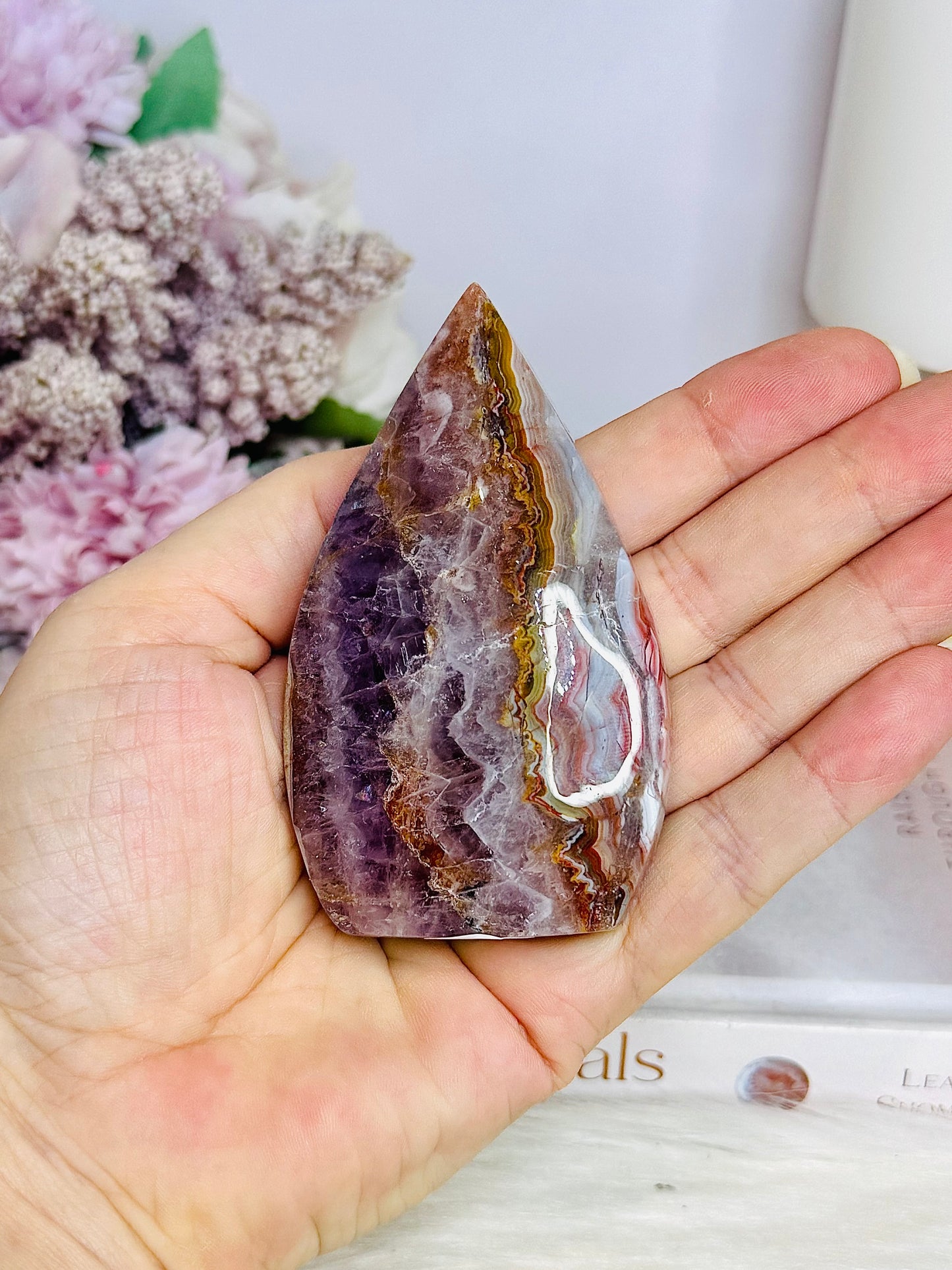 Amethyst X Agate Flame 8.5cm