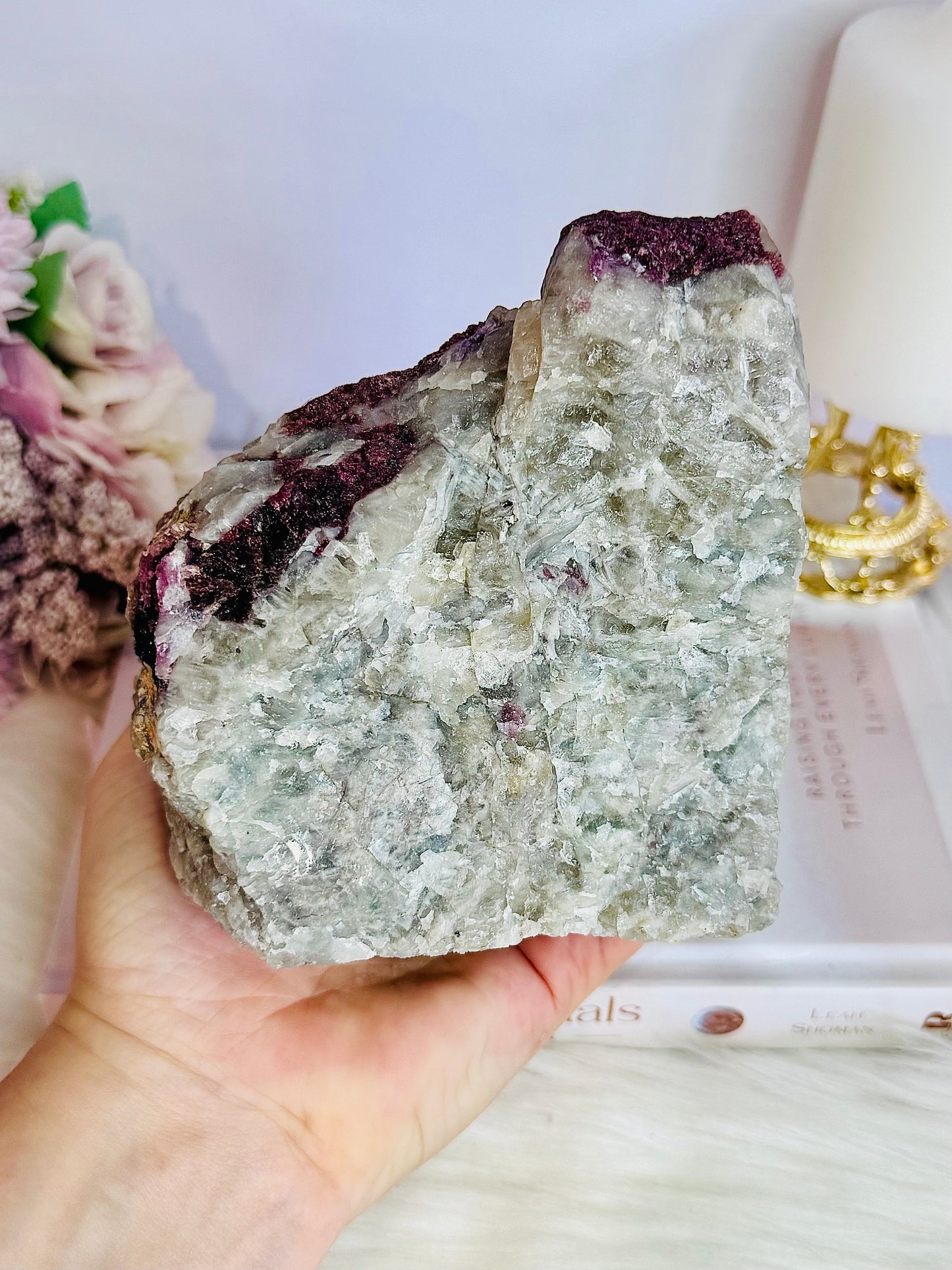 Phenomenal Huge 1.84KG Natural Pink Tourmaline & Lepidolite In Matrix Magical Specimen