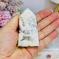 Druzy White Agate Tower 7cm