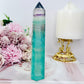 Embrace Challenging Emotions ~ Gorgeous 15.5cm  Watermelon Fluorite Tower with Rainbows