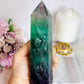 Incredibly Gorgeous Chunky Large Fluorite Tower 16cm