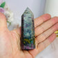 Rare Ruby In Blue Apatite Tower (UV Reactive) 9cm