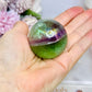 FOR SUE ~ High Grade Fluorite Sphere Full of Incredible Rainbows 161g On Stand