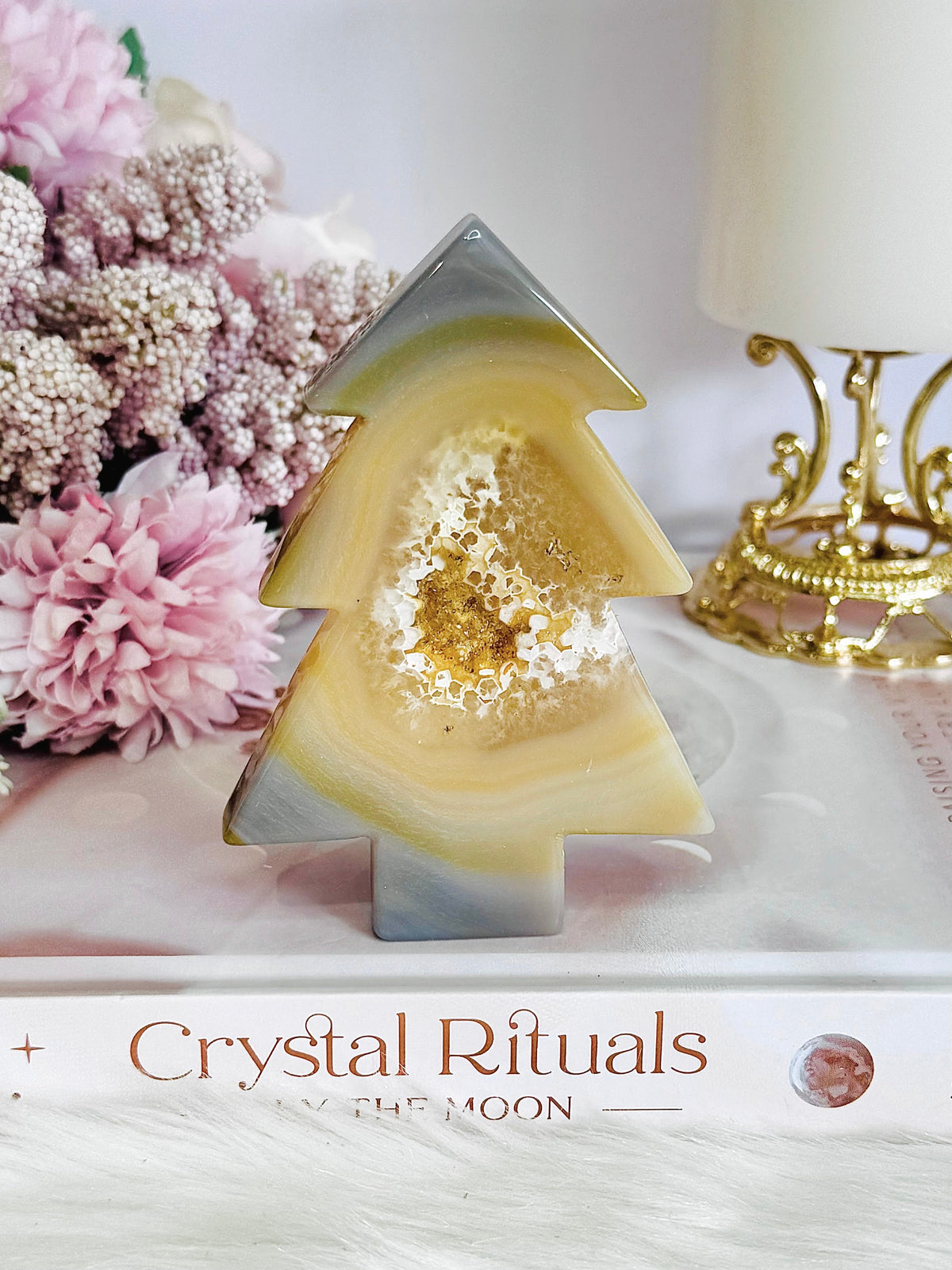 Druzy Agate Christmas Tree 10cm