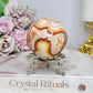 High Grade Crazy Lace Agate Sugar Druzy Sphere On Stand 242g