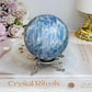 Blue Kyanite Sphere on Stand 560g On Stand