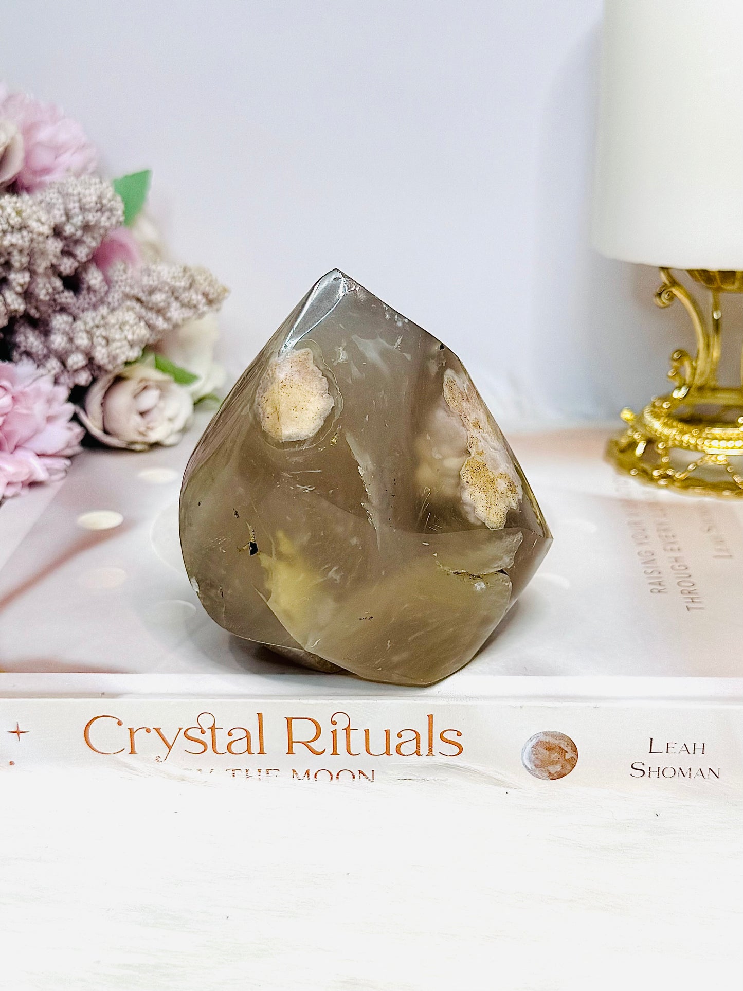 Chunky Flower Agate Flame 447g
