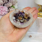 Clear Quartz Small Bowl with Rare Auralite 23 Chips 174g