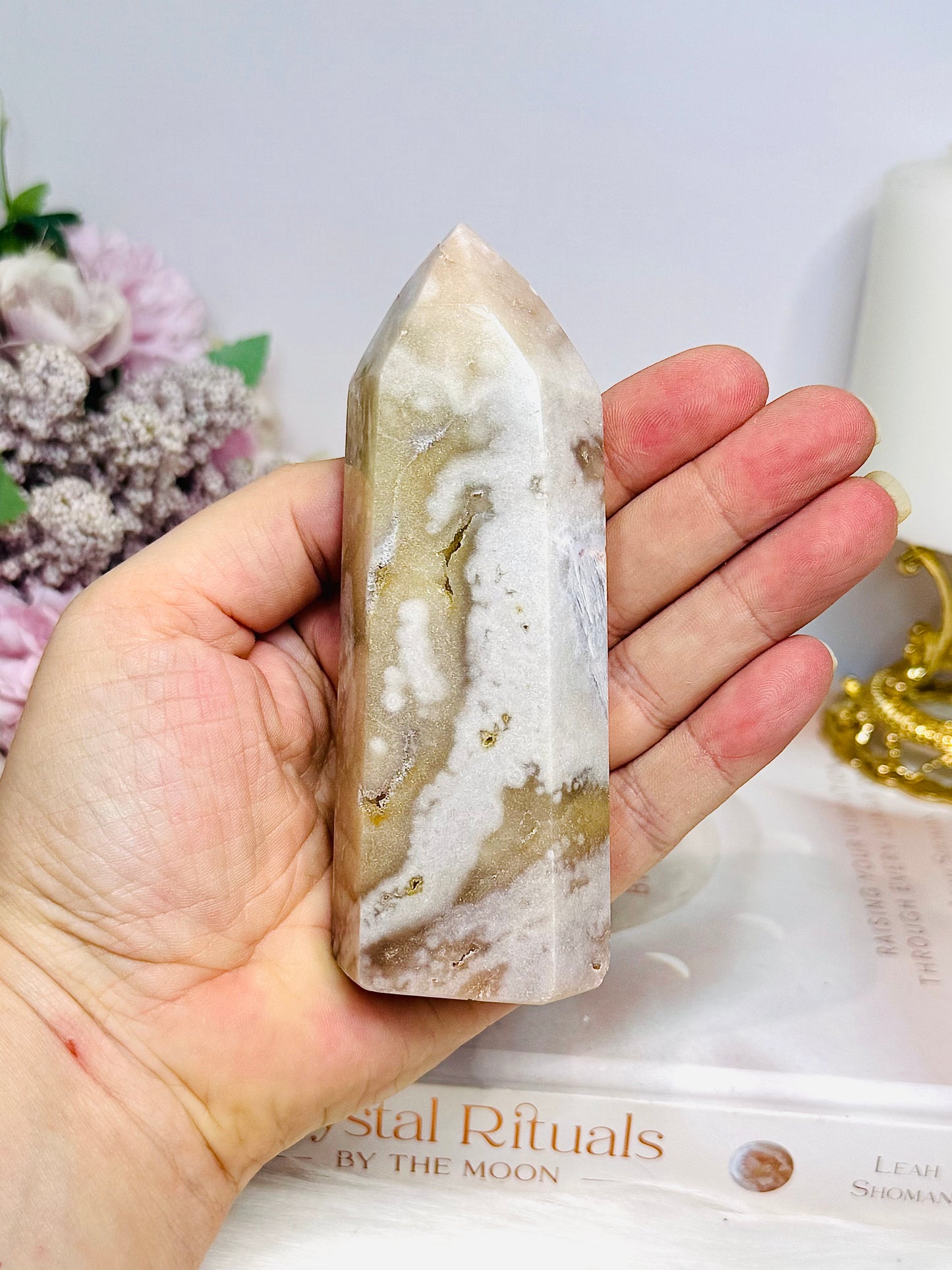 Pink Amethyst Druzy Tower 11cm