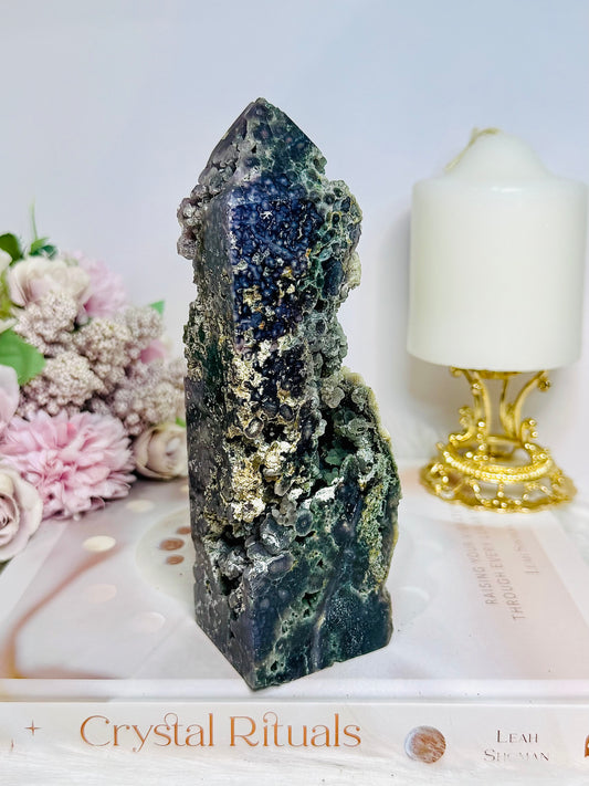 Large Grape Agate Tower 17cm 602g