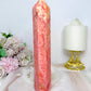 Rare Large Thulite Tower with Epidote Inclusions 20cm