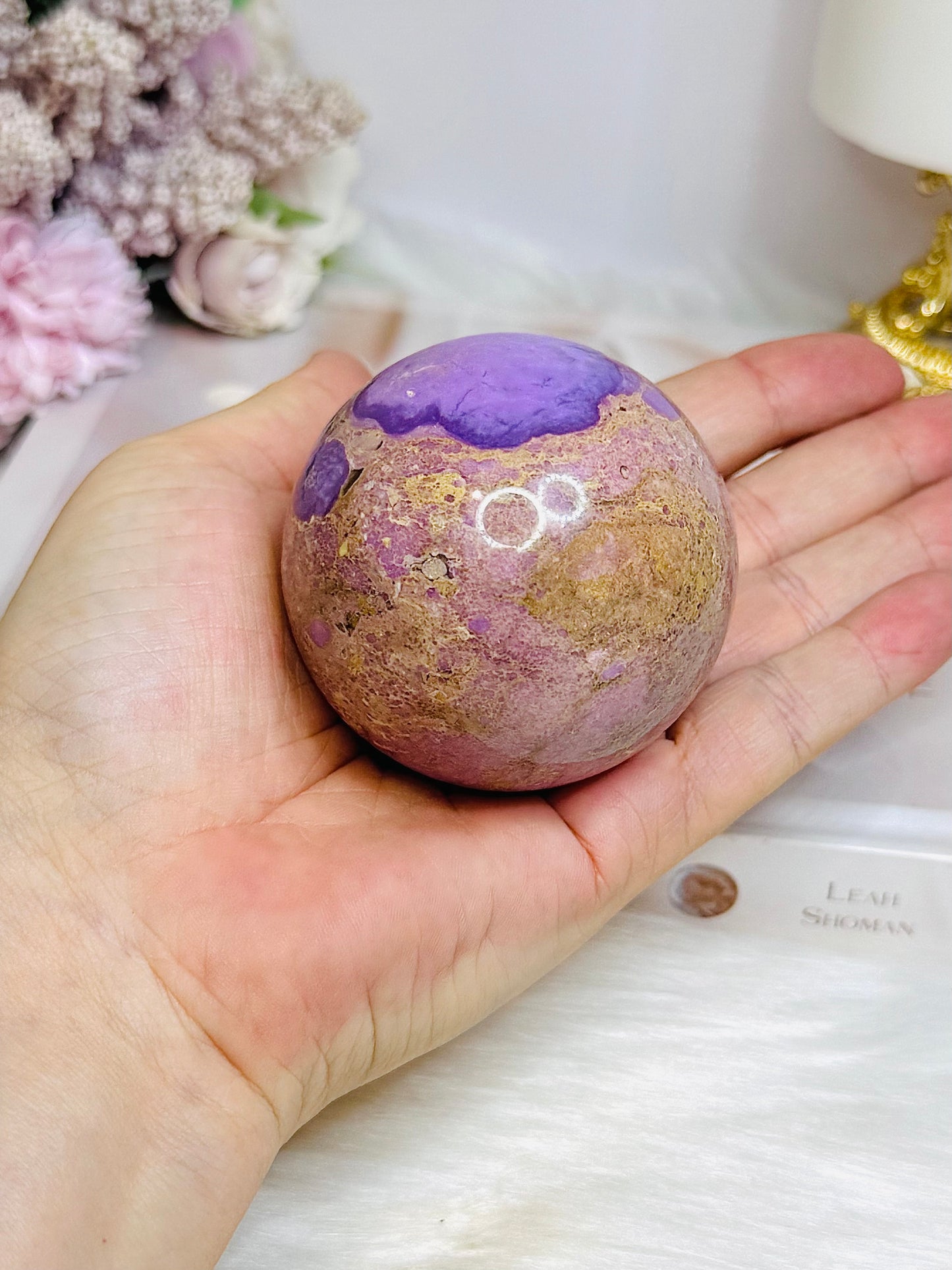 Phosphosiderite Sphere on Stand 284g
