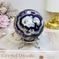 Large Chevron Amethyst Sphere on Stand 562g