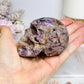Root Fluorite Druzy Skull 7.5cm 294g