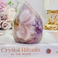 Classy & Fabulous Chunky 319gram Druzy Pink Amethyst Carved Flame | Freeform From Brazil