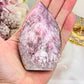 Natural High Grade Purple Mica Carved Flame 10cm