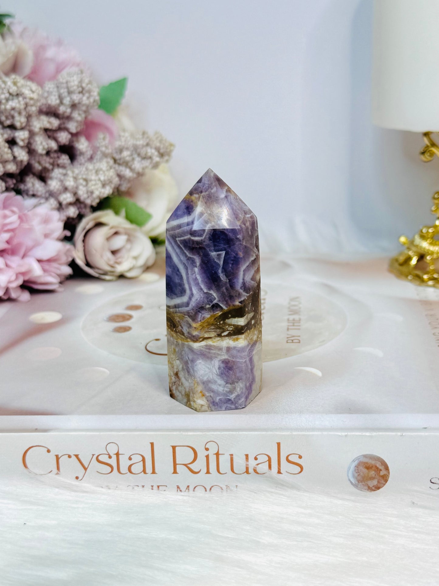 Chevron Amethyst Chunky Tower 7cm
