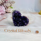 Amethyst Cluster Heart 6cm