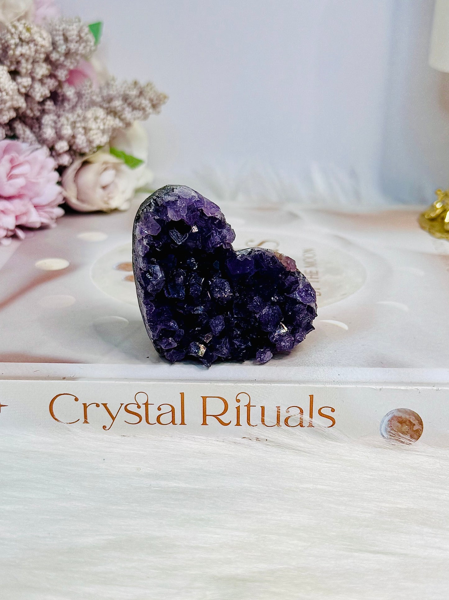 Amethyst Cluster Heart 6cm