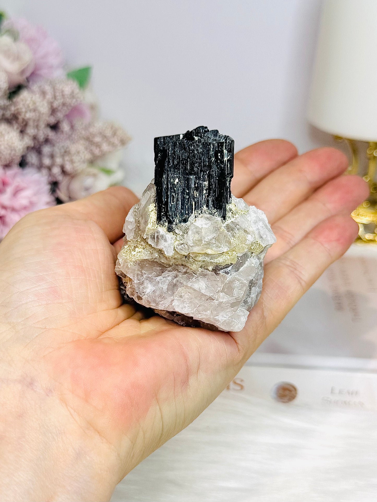 Natural Large Black Tourmaline on Matrix 144g