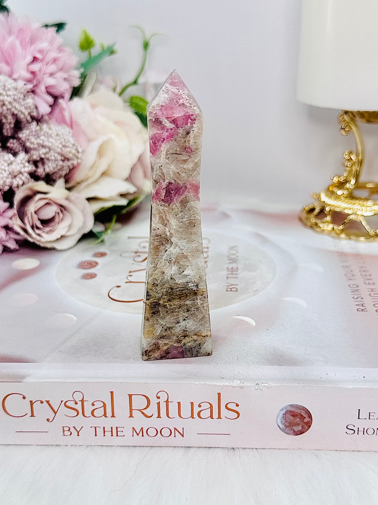 Gorgeous Unique Design Pink Tourmaline Tower 10cm