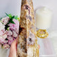 Classy & Absolutely Fabulous Large Chunky 18.5cm 559gram Pink Amethyst Druzy Tower | Obelisk From
Brazil