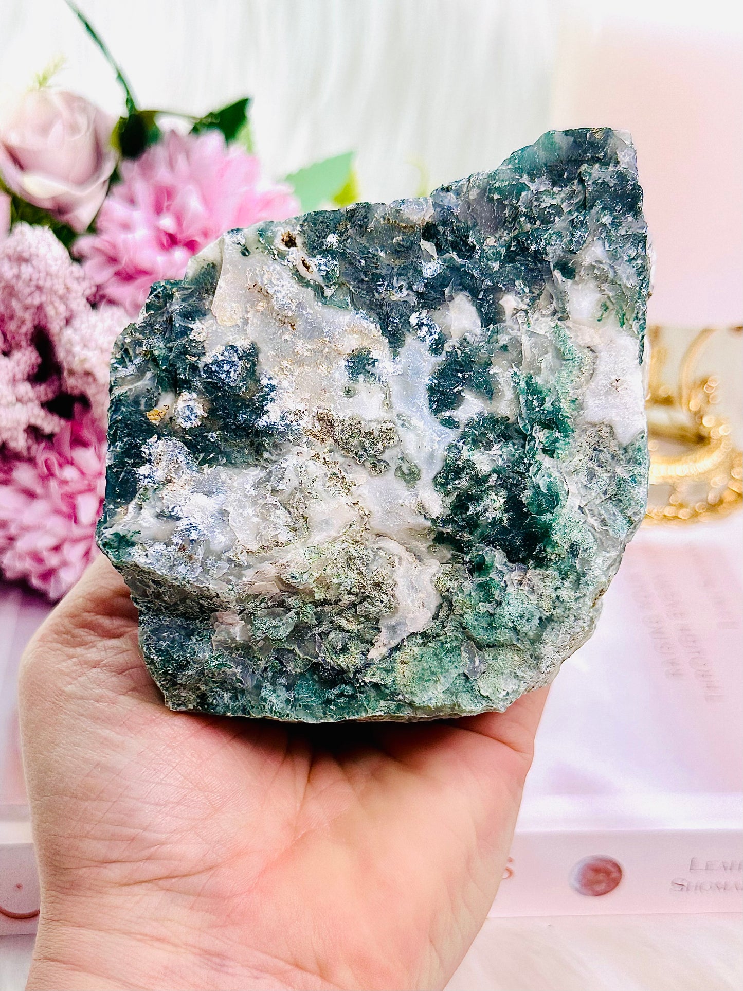 Peace & Tranquility ~ Beautiful Raw Natural Large 558gram Moss Agate Specimen