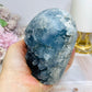 Deep Blue Celestite Cluster Heart 1.5KG 10.5cm