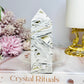 White Crazy Lace Agate Tower 10cm