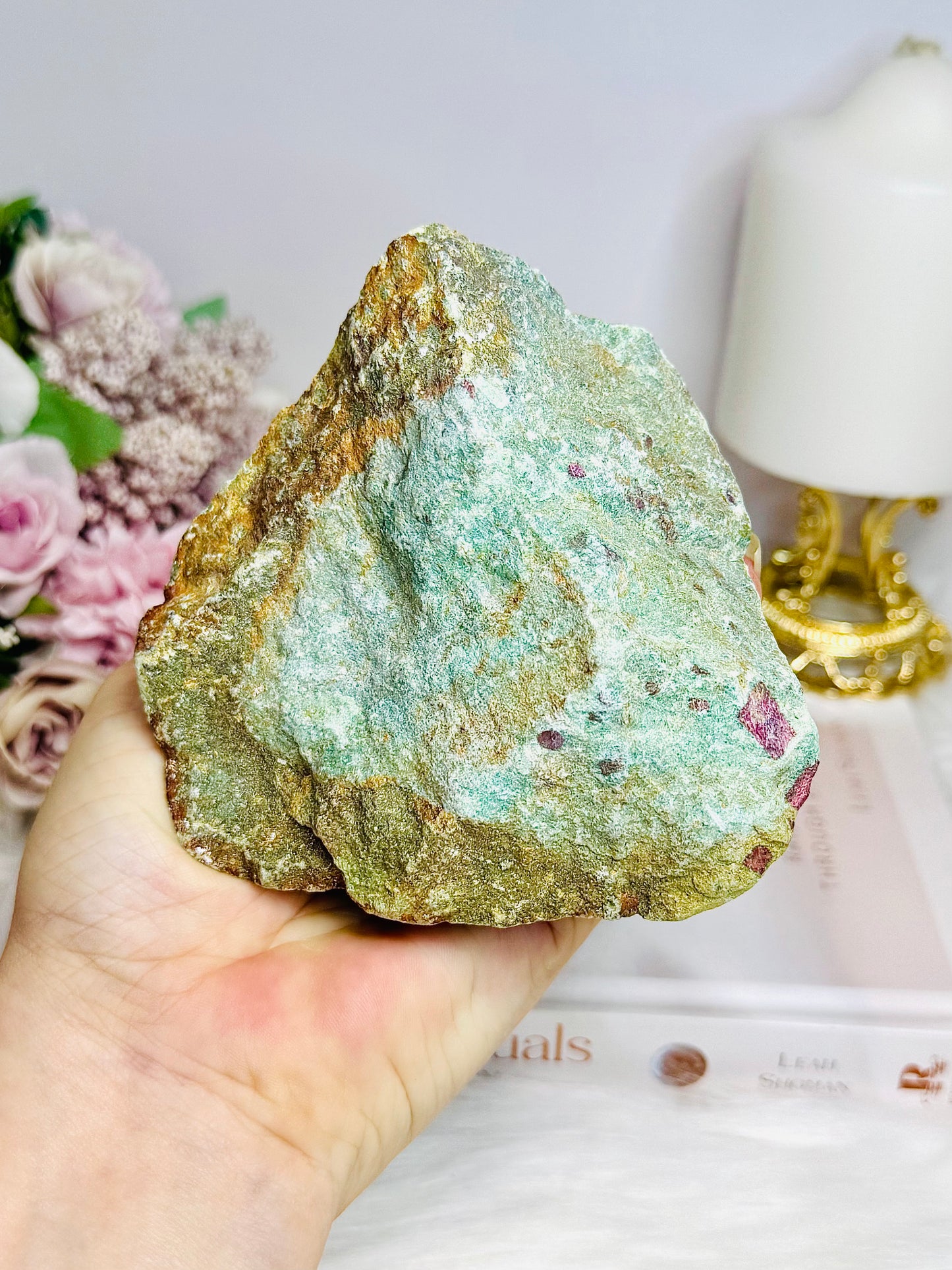 Raw Natural 712 Ruby Fuchsite Specimen