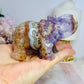 Amethyst X Mexican Lace Agate Elephant 10cm 351g