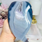 Amethyst X Agate Carved Wings on Stand 16cm
