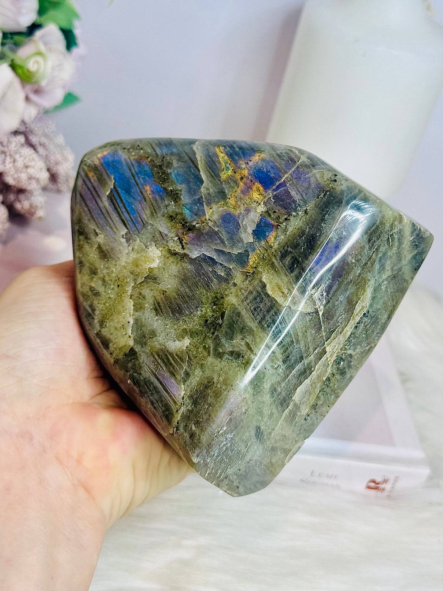 Large Natural Polished Labradorite Freeform 1.1KG