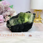 High Grade Transparent Green Fluorite Specimen on Matrix 505g